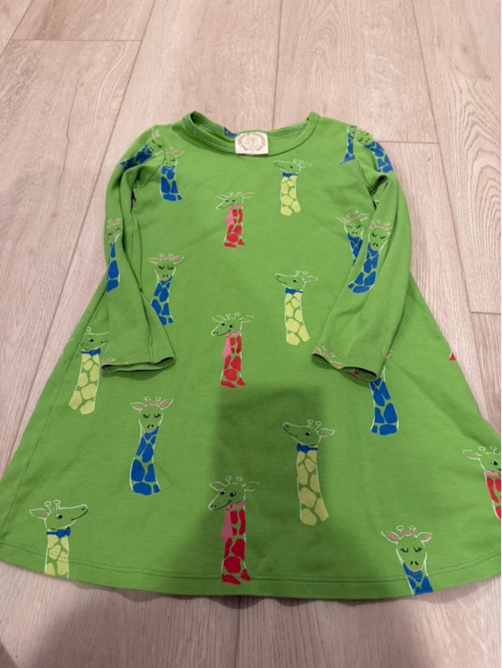 The Beaufort Bonnet Company Green Giraffe Dress